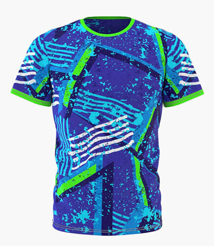 Camiseta Full Print Modelo Blue Waves
